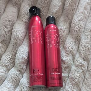Sexy Hair BIG Root Pump Plus + Fun Raiser Volumizing Spray Duo - Metallic Red